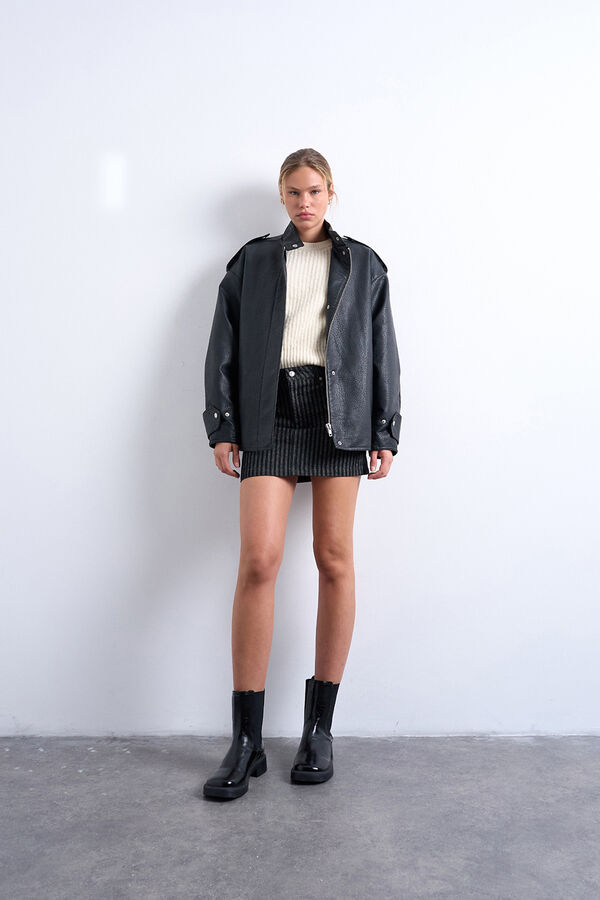 Topshop Camisola de malha de manga comprida bege