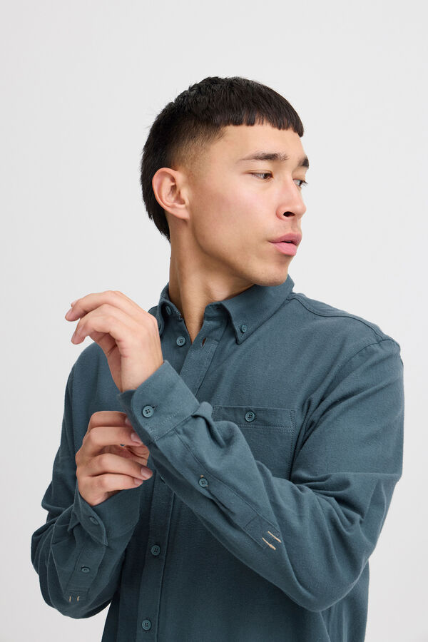 Blend Camisa de manga longa  azul