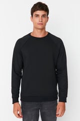 Trendyol Sweatshirt normal sem capuz  preto