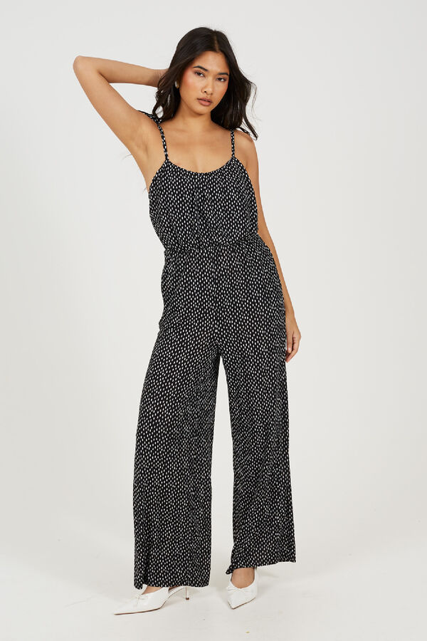 Brave Soul Mono largo estampado topos negro