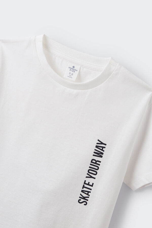 Springfield Kids Camiseta skate ni&ntilde;o marfil