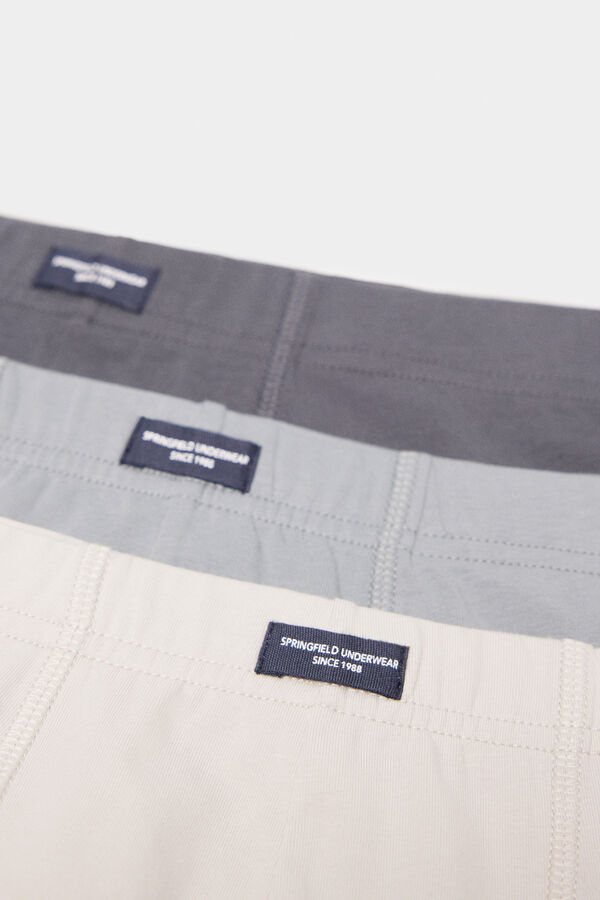 Springfield Pack 3 boxers comfort waist de algodón gris claro