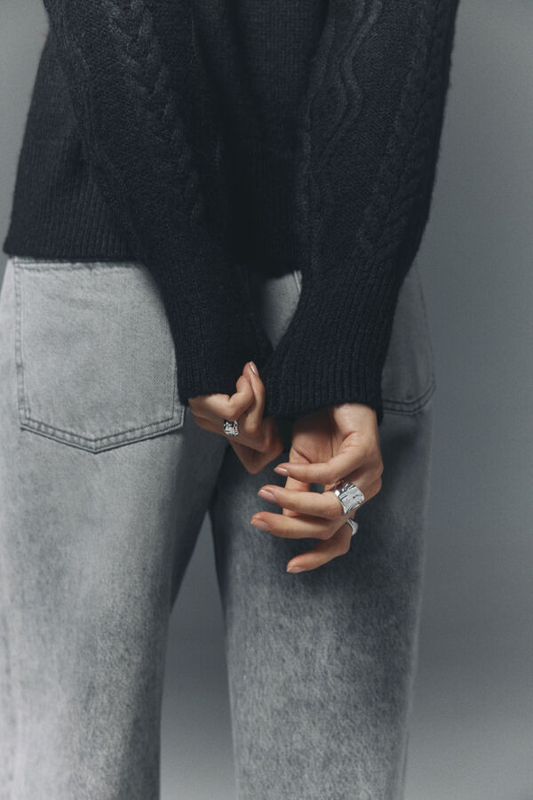 High Spirits Camisola Drape cinzento