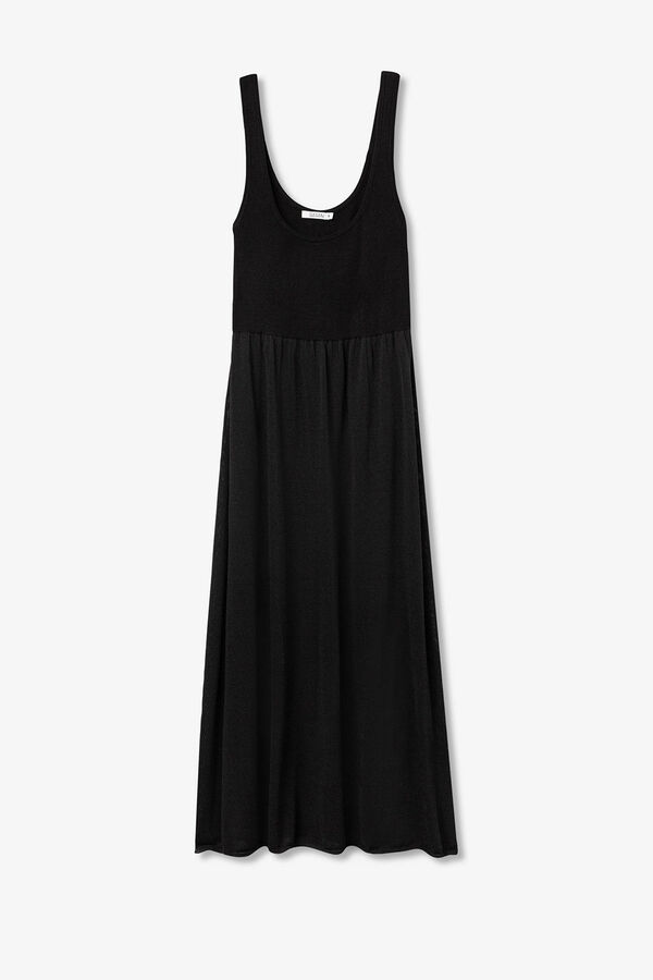 Tiffosi Vestido comprido de malha preto