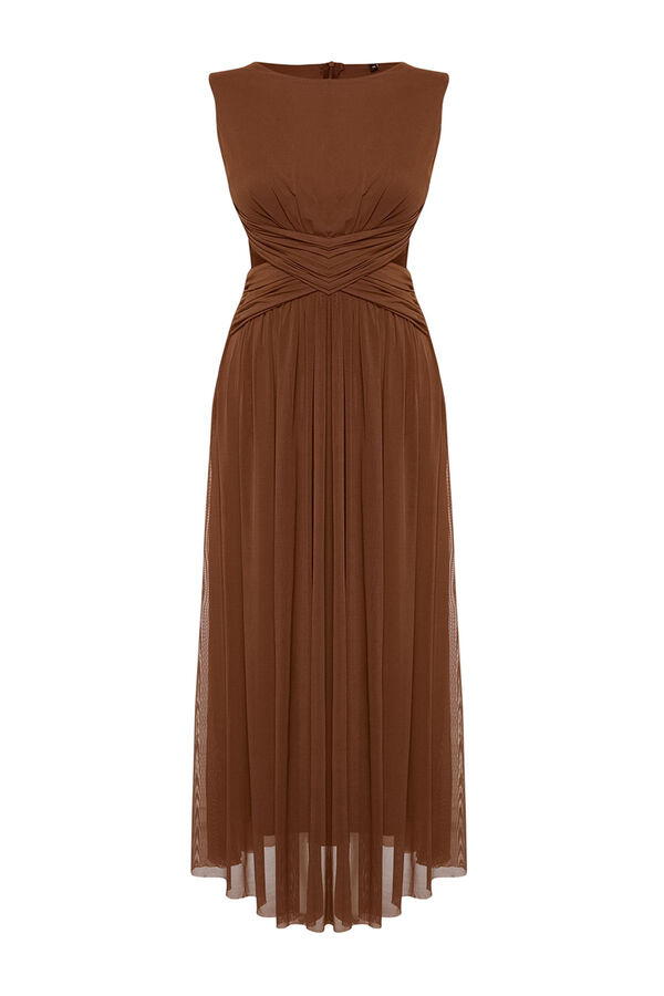 Trendyol Vestido de noche tostado