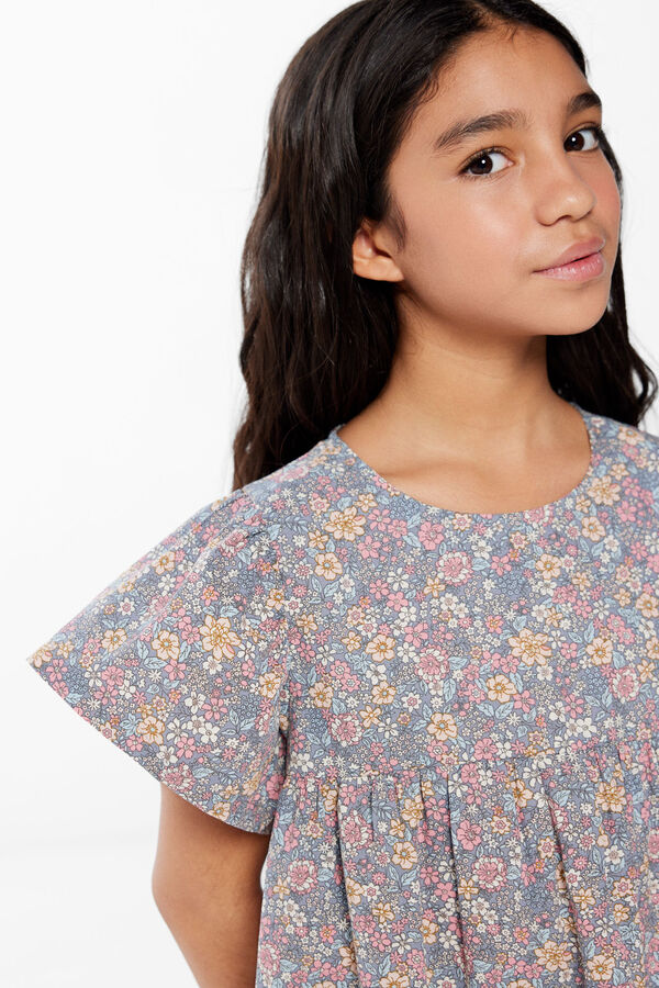 Springfield Kids Vestido floral cinzento menina cinzento