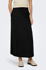 JDY Falda larga fluida negro