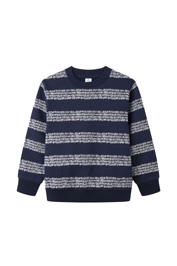 Springfield Kids Sweatshirt estampado risca menino azul