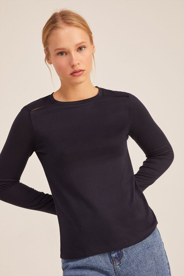 Springfield T-shirt Ombros Crochet azul