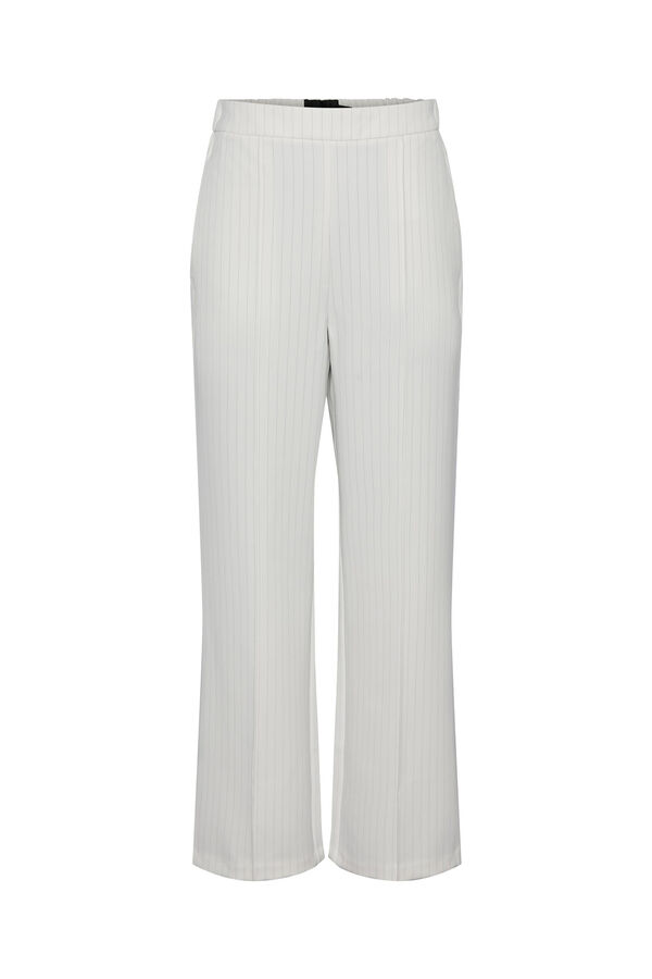 Springfield Pantalones anchos de tiro alto blanco