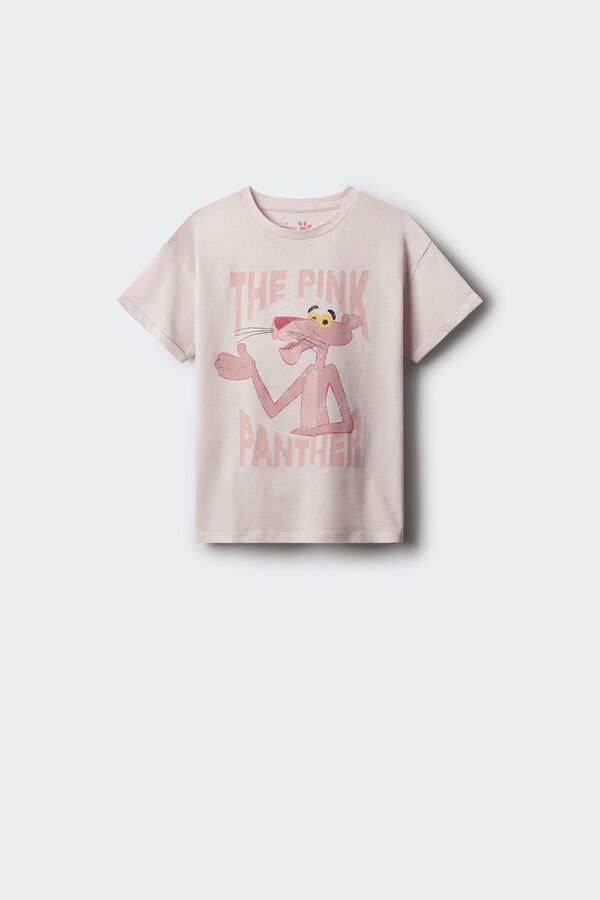 Springfield Kids Camiseta feminina da Pantera Cor de Rosa rosa