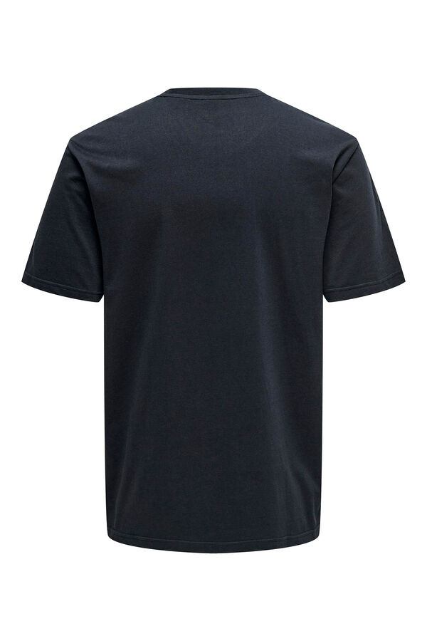 Only & Sons T-shirt b&aacute;sica preto