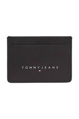 Tommy Jeans Cartera Tommy Jeans negra con logo bordado negro