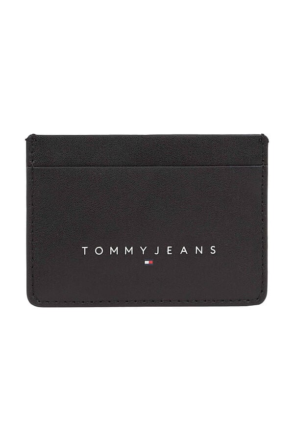 Tommy Jeans Cartera Tommy Jeans negra con logo bordado negro