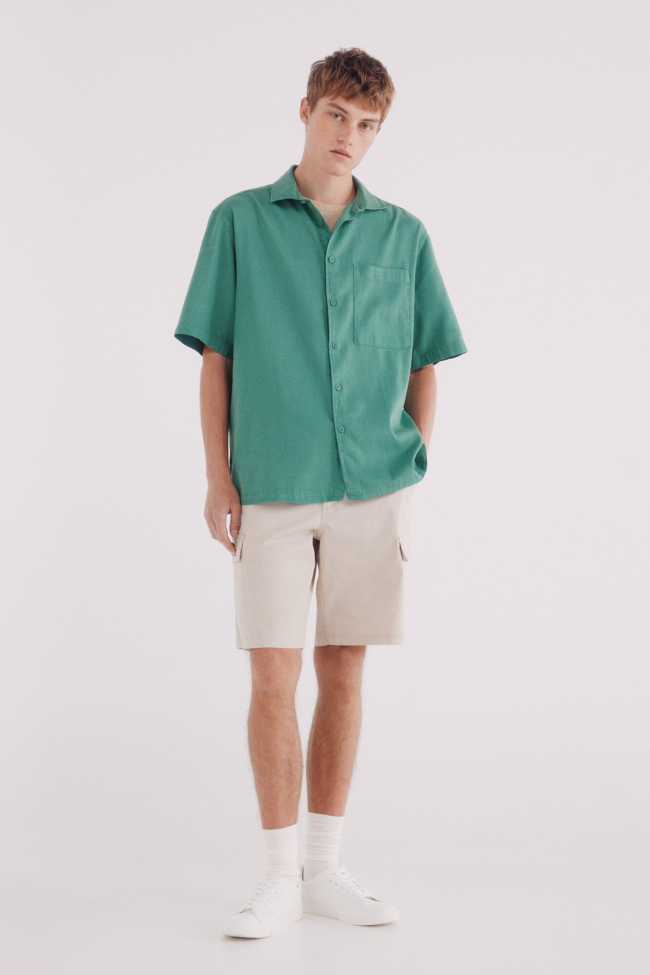 Springfield Camisa de manga curta Tencel