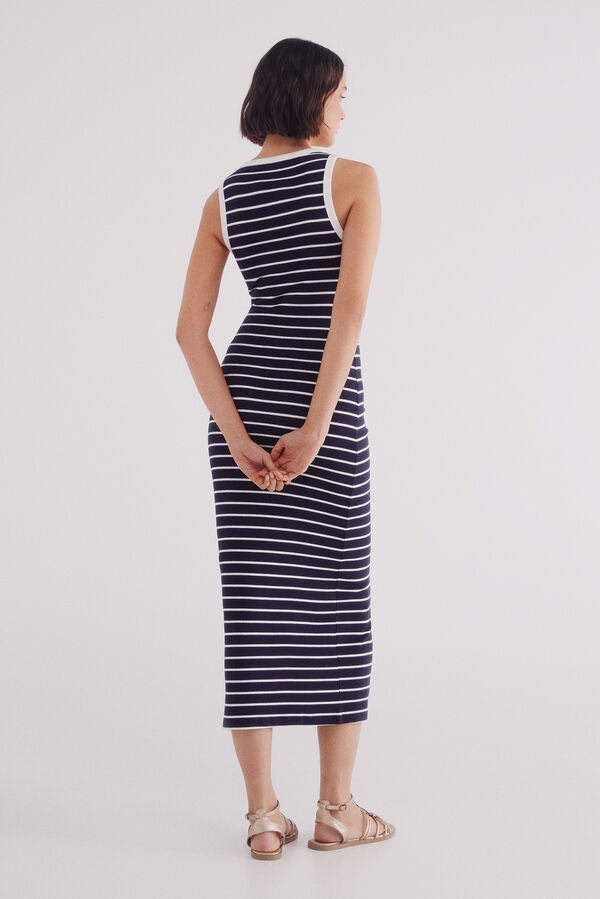 Springfield Vestido tubo rayas marineras azul
