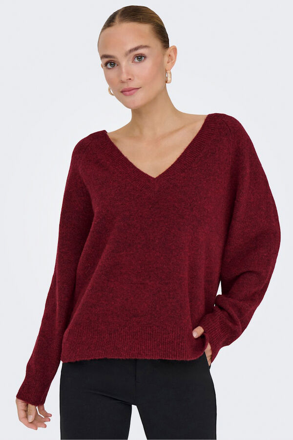 Only Jersey reversible burdeos