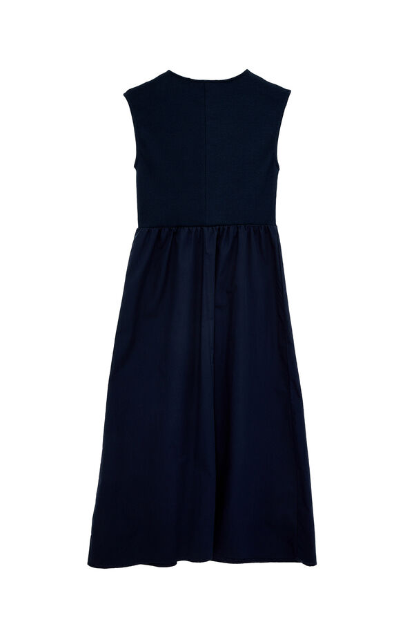 Koton Vestido maxi cuello caja azul
