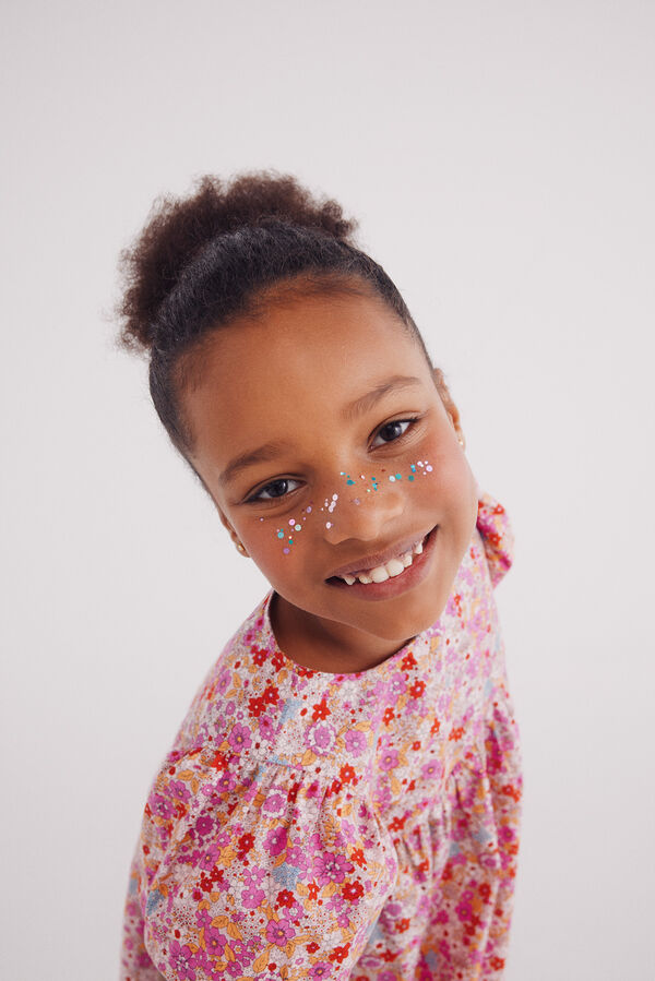 Springfield Kids Vestido flores menina rosa