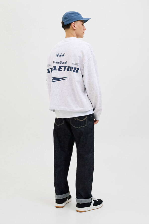 Jack & Jones sweatshirt cropped com itens essenciais para atletismo branco