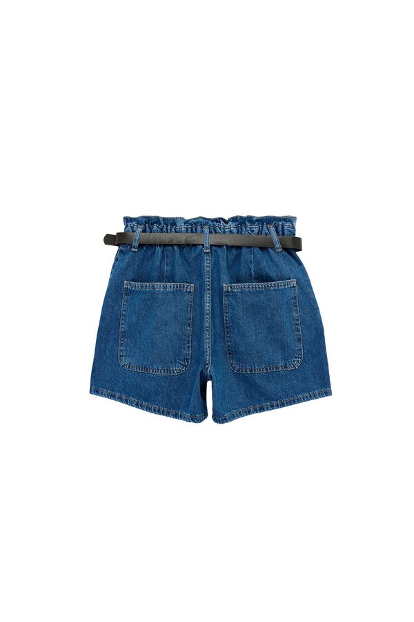 Koton Cal&ccedil;&otilde;es denim de cintura alta com cinto azul