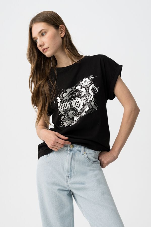 Tiffosi Camiseta estampada negro