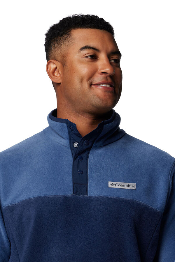 Columbia polar para homem Steens Mountain&trade; II com z&iacute;per e meio fecho azul