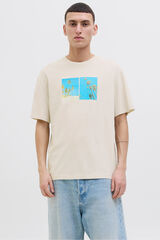 Jack & Jones Camiseta relaxed fit estampada gris