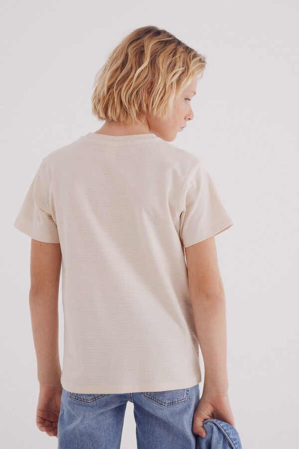 Springfield Kids T-shirt de menino com textura bege