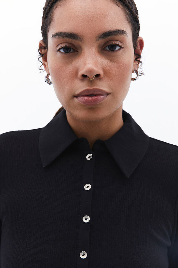 Oxxo Vestido mini botones negro