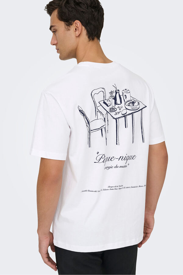 Only & Sons T-shirt manga curta branco