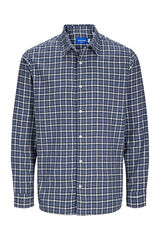 Jack & Jones Camisa flanela xadrez azul