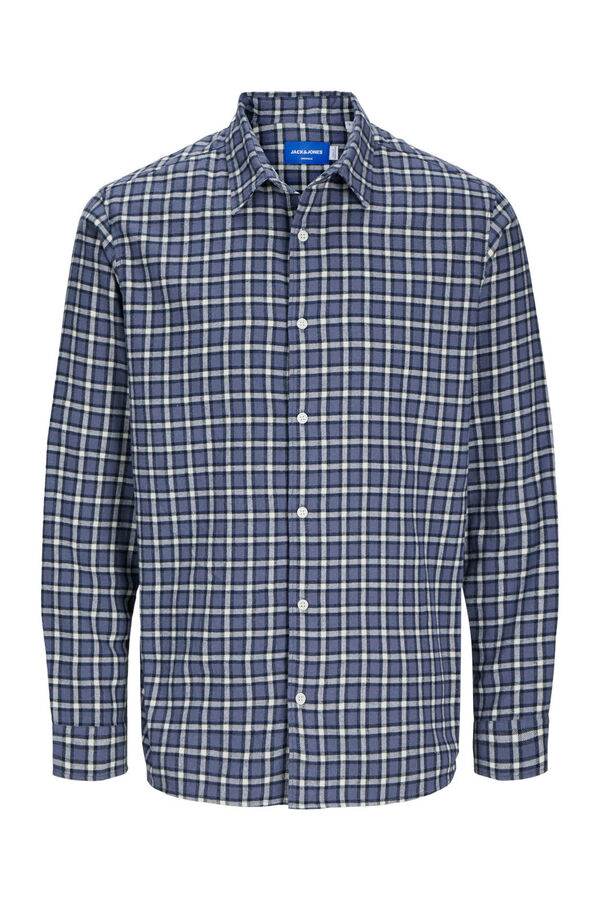 Jack & Jones Camisa flanela xadrez azul