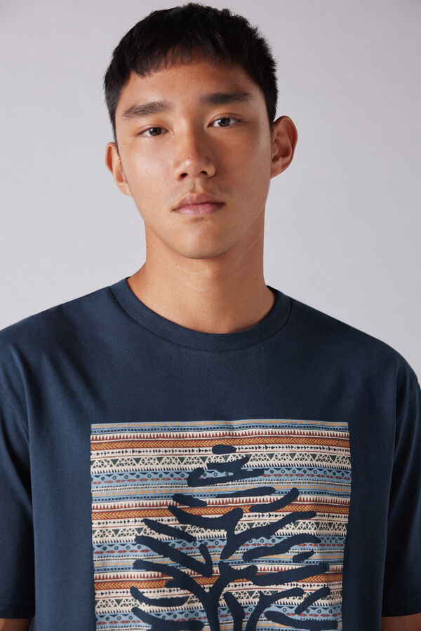 Springfield Camiseta &aacute;rbol native azul