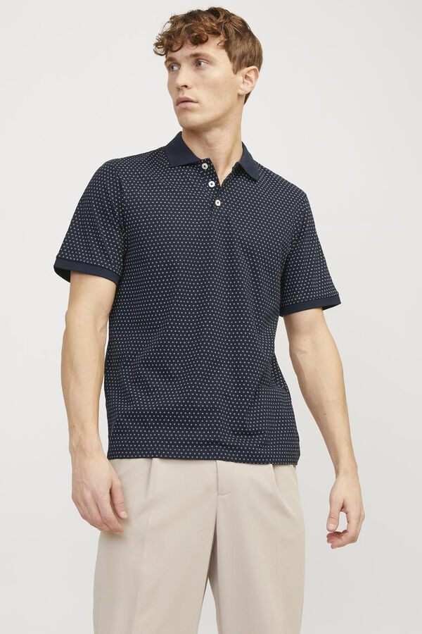Jack & Jones Polo standard fit estampado azul