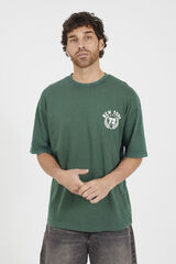 Brave Soul T-shirt de manga curta estampada verde