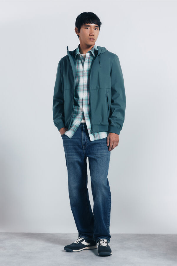 Springfield Chaqueta shoftshell capucha verde