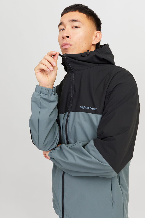 Jack & Jones Chaqueta cortavientos capucha negro