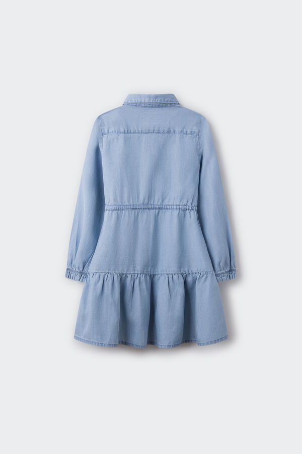 Springfield Kids Vestido denim menina azul