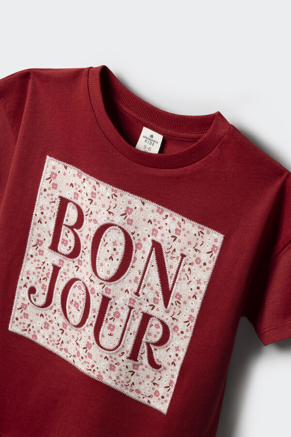 Springfield Kids Camiseta Paris ni&ntilde;a rojo