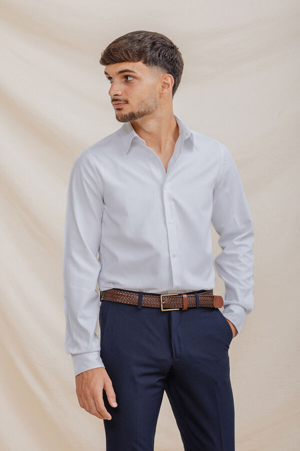 Celopman Camisa de Vestir blanco