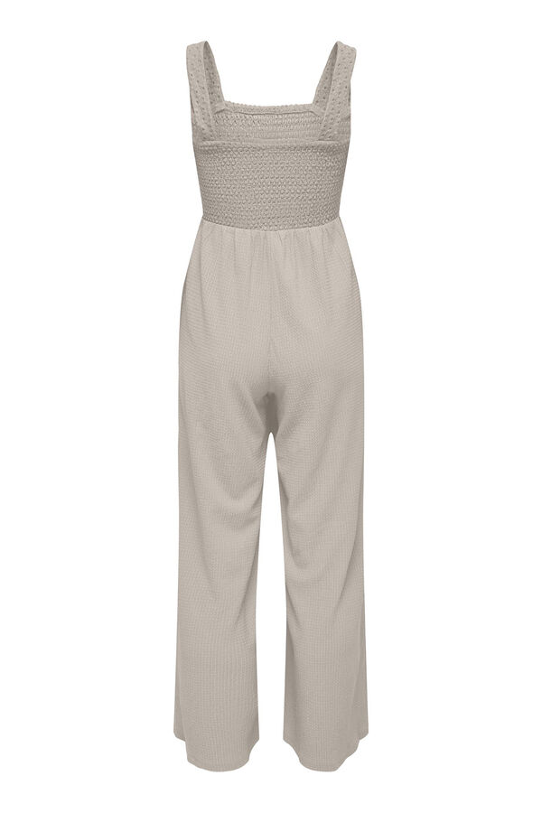 Only Fato-macaco comprido liso castanho