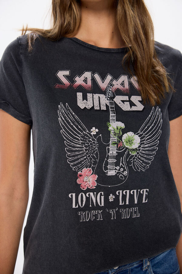 Springfield Camiseta "Savage wings" gris