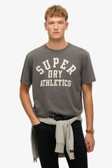 Superdry T-shirt gr&aacute;fica esportiva essencial  cinzento