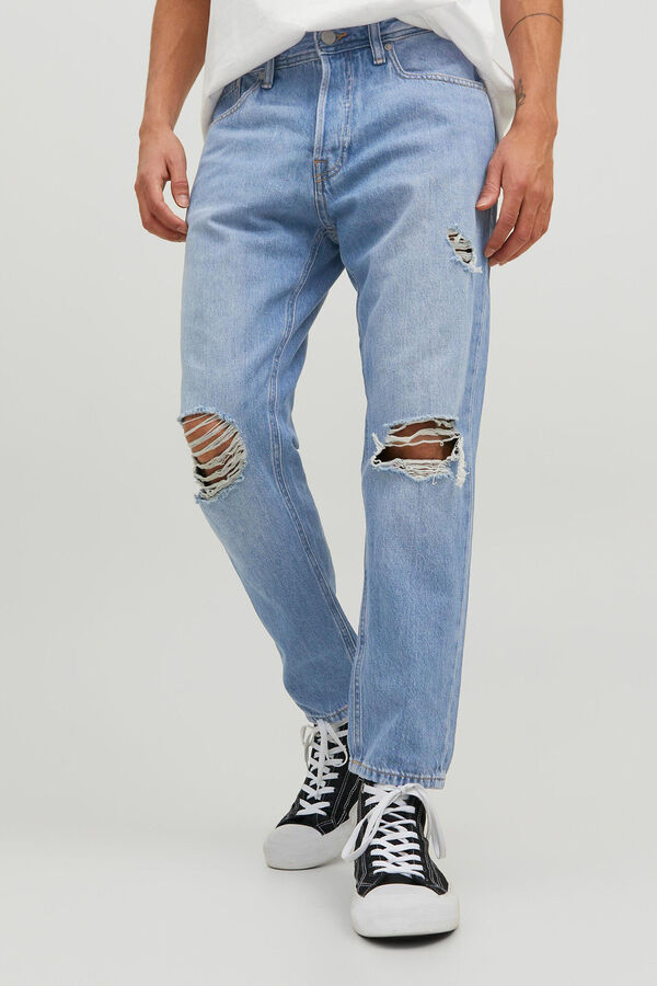 Jack & Jones Calças jeans Frank azul cropped  azul