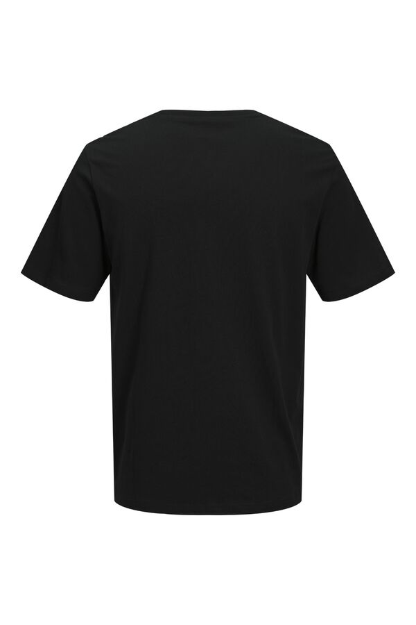 Jack & Jones PLUS T-shirt b&aacute;sica manga curta preto