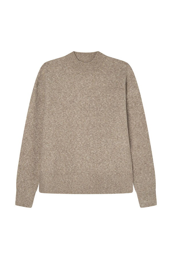 Springfield Jersey cuello perkins melange tostado