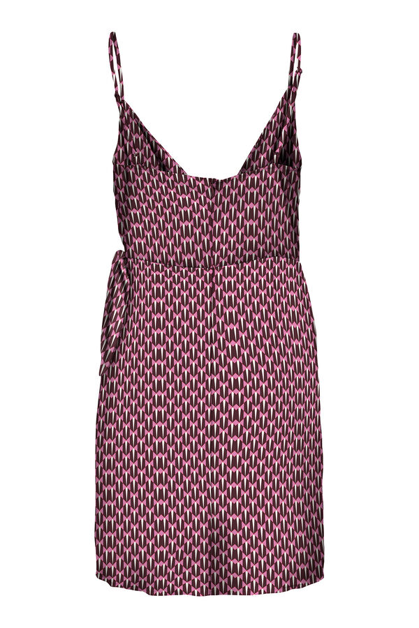 Only Vestido curto com la&ccedil;ada rosa