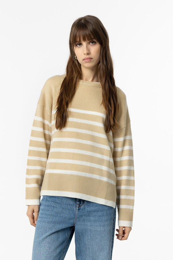 Tiffosi Su&eacute;ter Listrado bege