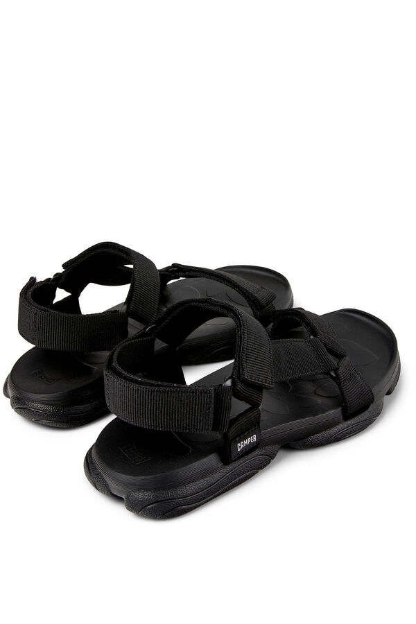 Camper Sandalias negras de cincha de PET reciclado negro